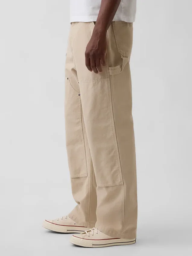 90S Loose Canvas Double-Knee Carpenter Pants