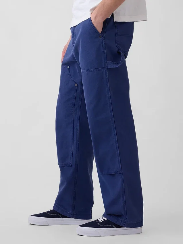 90S Loose Canvas Double-Knee Carpenter Pants