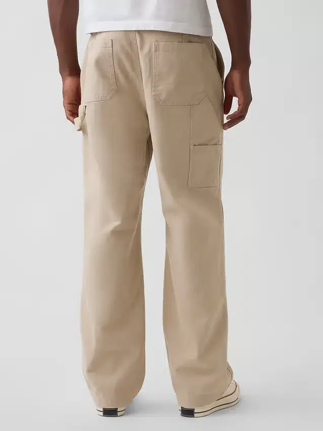 90S Loose Canvas Double-Knee Carpenter Pants