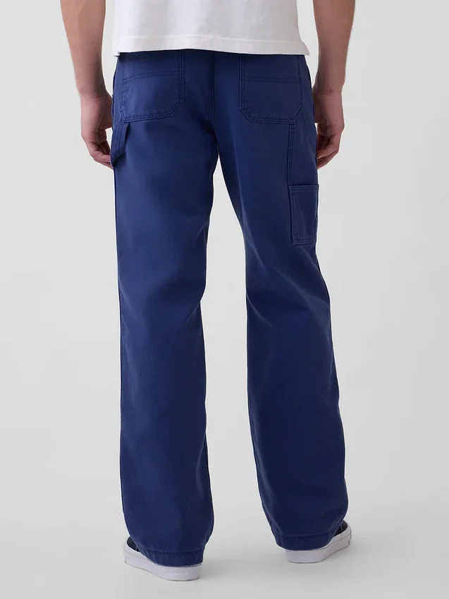90S Loose Canvas Double-Knee Carpenter Pants