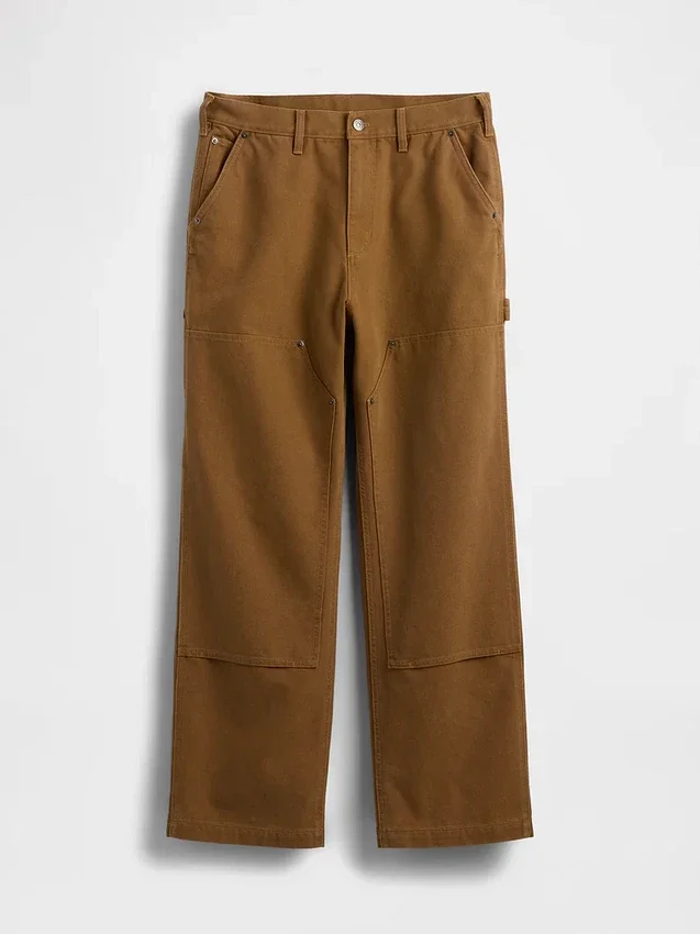 90S Loose Canvas Double-Knee Carpenter Pants