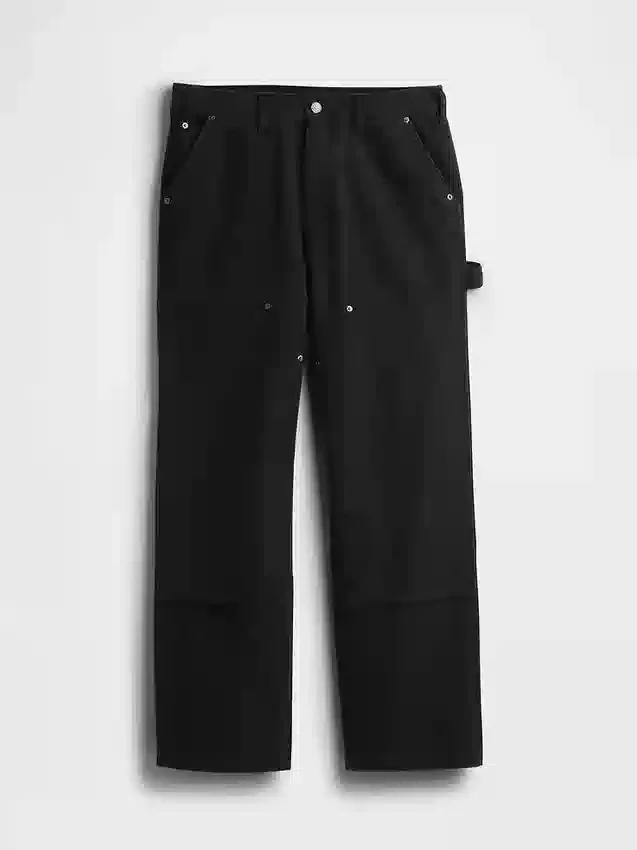 90S Loose Canvas Double-Knee Carpenter Pants