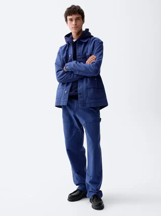 90S Loose Canvas Double-Knee Carpenter Pants