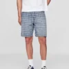 90S Loose Denim Plaid Shorts