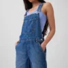90S Loose Denim Shortalls