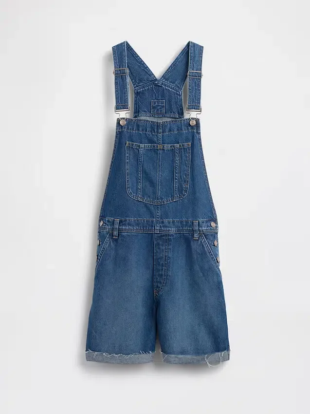 90S Loose Denim Shortalls