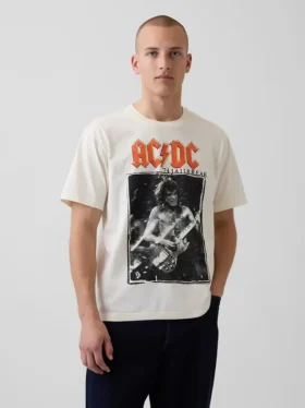 Ac/Dc Relaxed Graphic T-Shirt