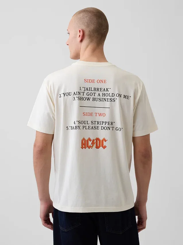 Ac/Dc Relaxed Graphic T-Shirt