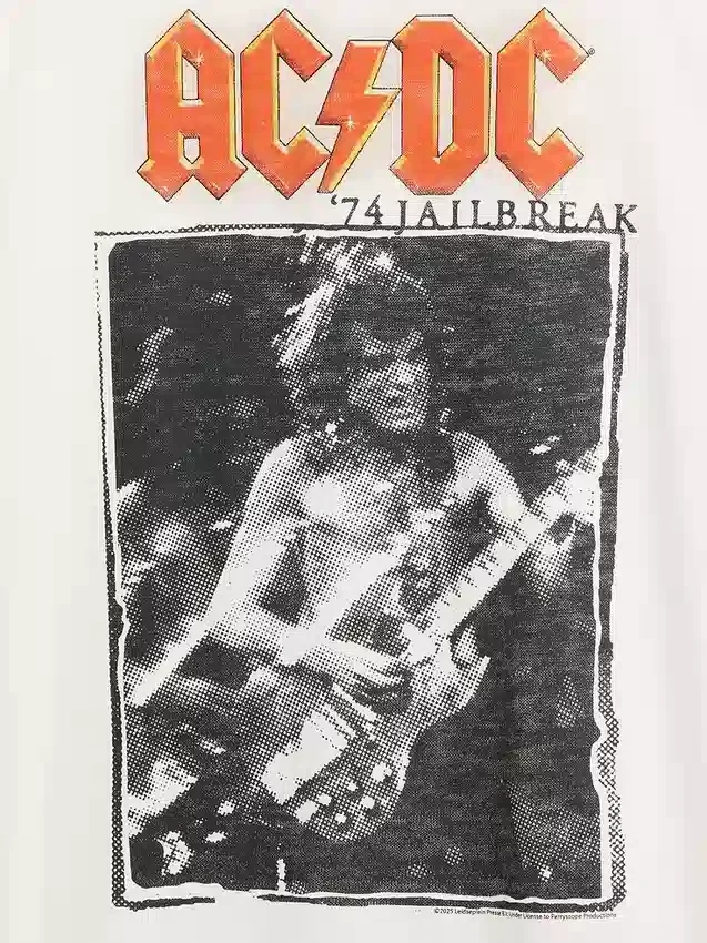 Ac/Dc Relaxed Graphic T-Shirt