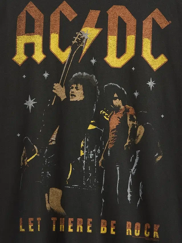 Ac/Dc Relaxed Graphic T-Shirt