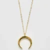 Admiral Row Gold Crescent Moon Necklace