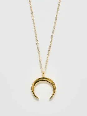 Admiral Row Gold Crescent Moon Necklace