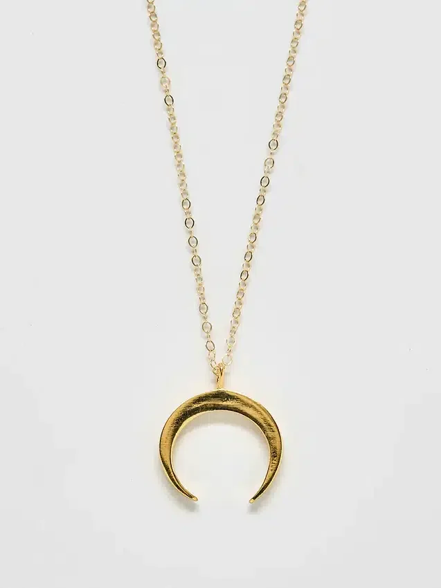 Admiral Row Gold Crescent Moon Necklace