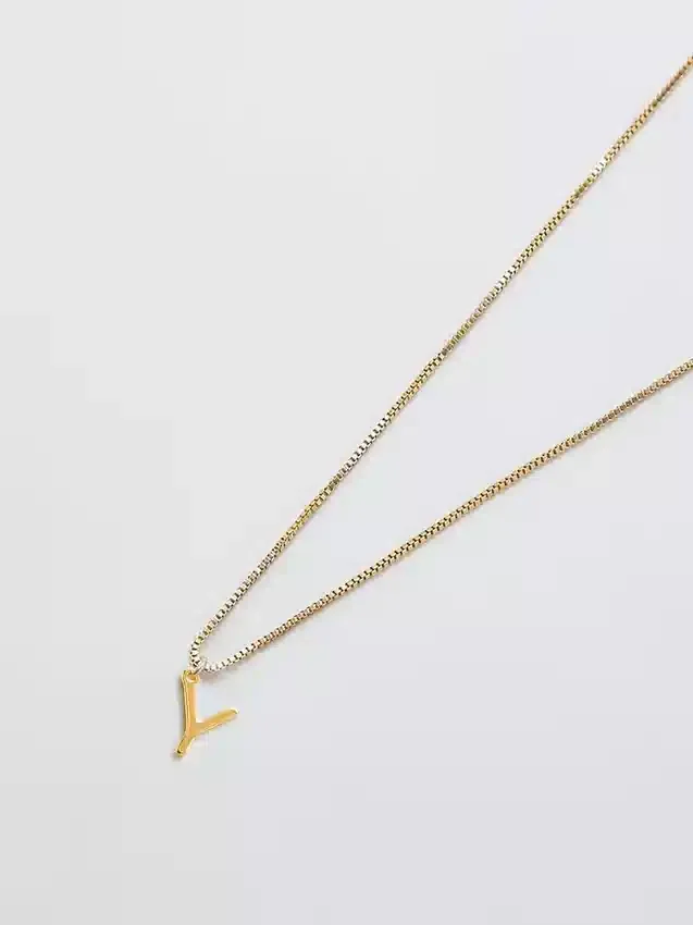 Admiral Row Gold Dainty Initial Necklace