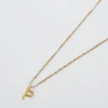 Admiral Row Gold Dainty Initial Necklace