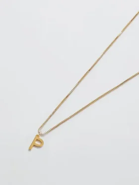 Admiral Row Gold Dainty Initial Necklace