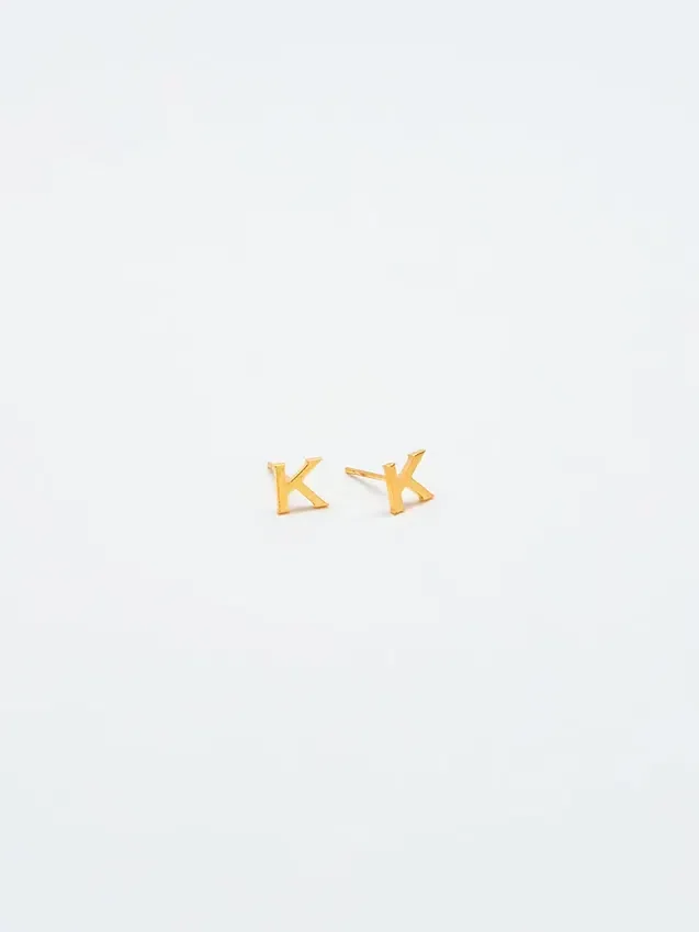 Admiral Row Gold Initial Earrings