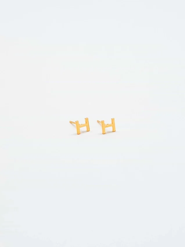 Admiral Row Gold Initial Earrings