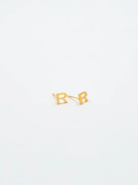 Admiral Row Gold Initial Earrings