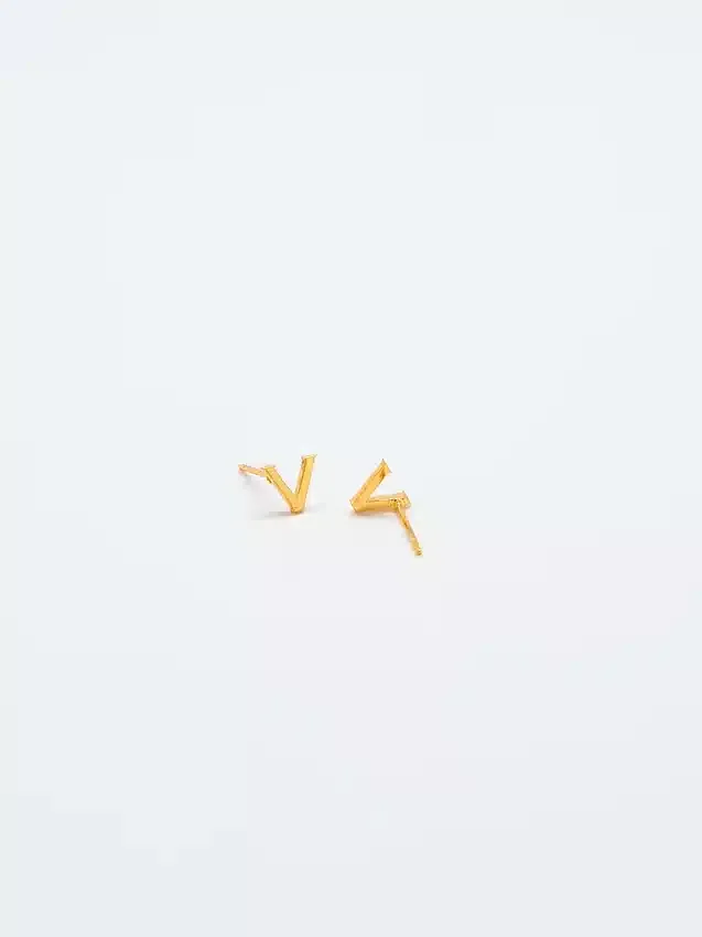 Admiral Row Gold Initial Earrings
