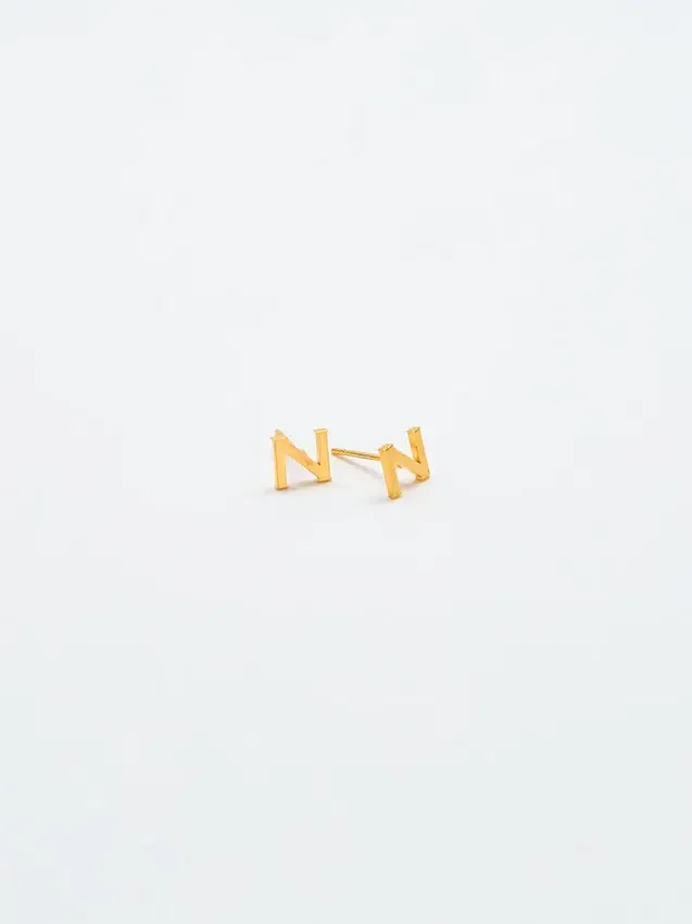 Admiral Row Gold Initial Earrings
