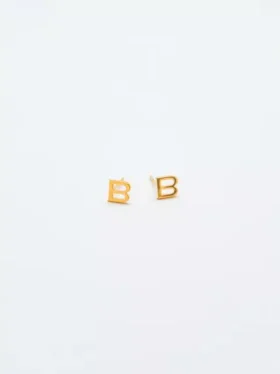 Admiral Row Gold Initial Earrings