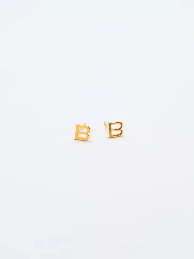 Admiral Row Gold Initial Earrings