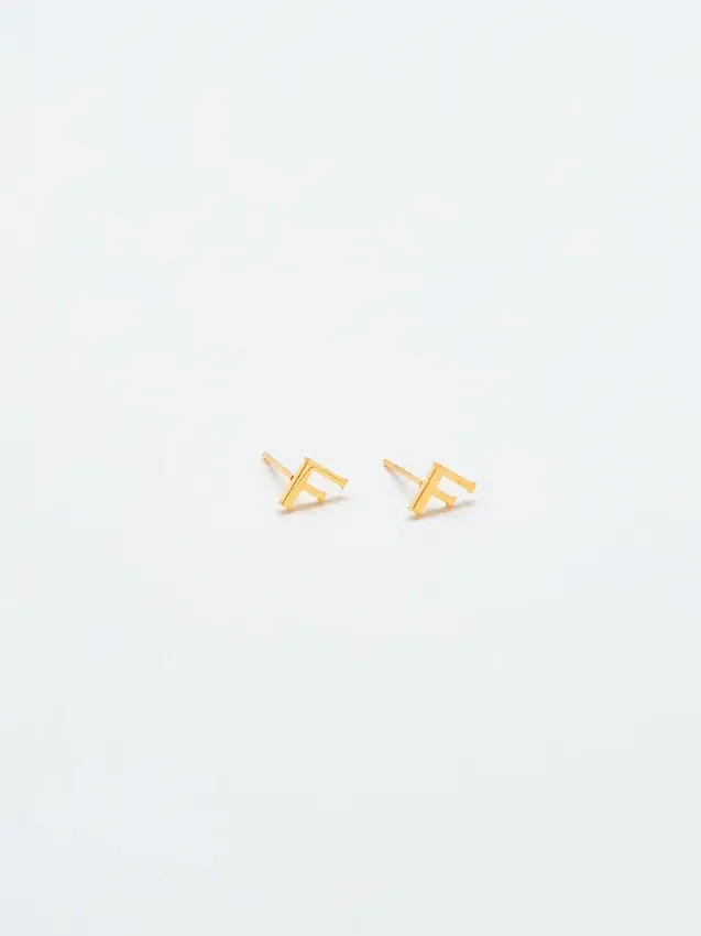 Admiral Row Gold Initial Earrings