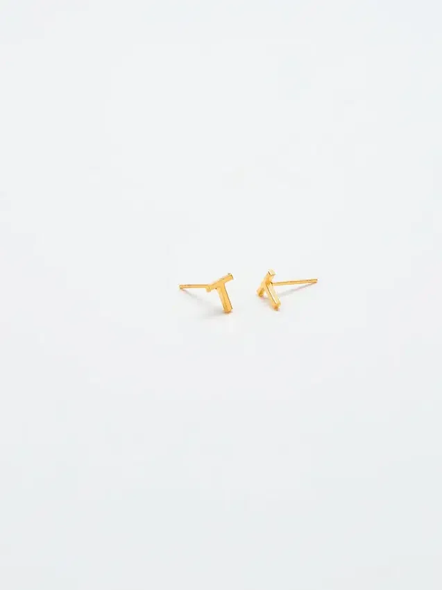 Admiral Row Gold Initial Earrings