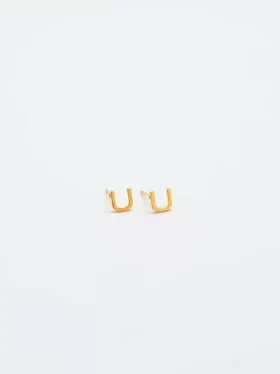Admiral Row Gold Initial Earrings