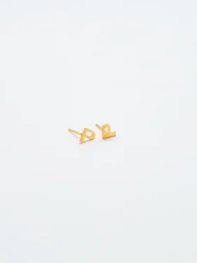 Admiral Row Gold Initial Earrings