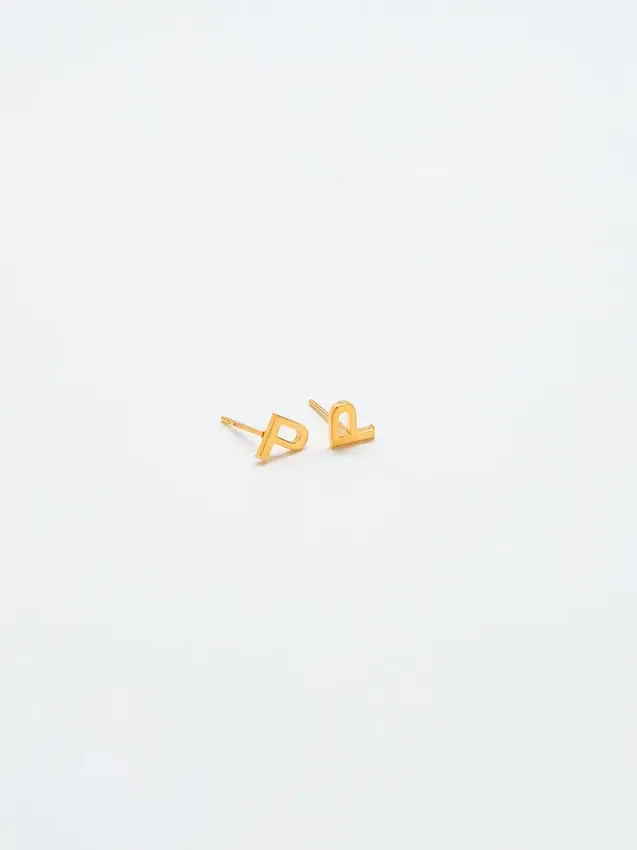 Admiral Row Gold Initial Earrings