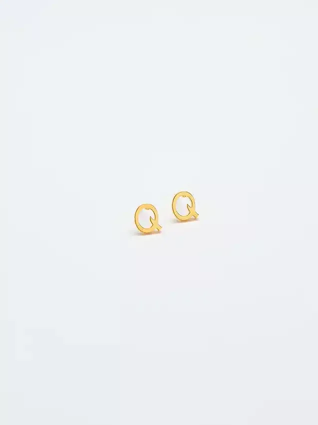 Admiral Row Gold Initial Earrings