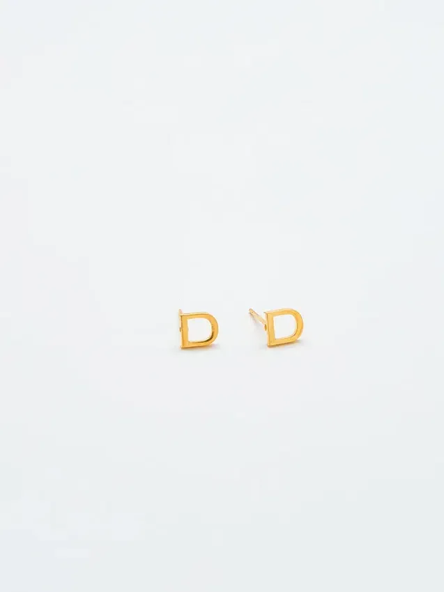 Admiral Row Gold Initial Earrings