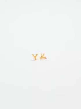 Admiral Row Gold Initial Earrings