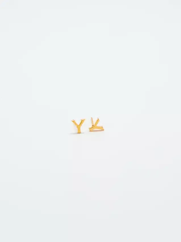Admiral Row Gold Initial Earrings