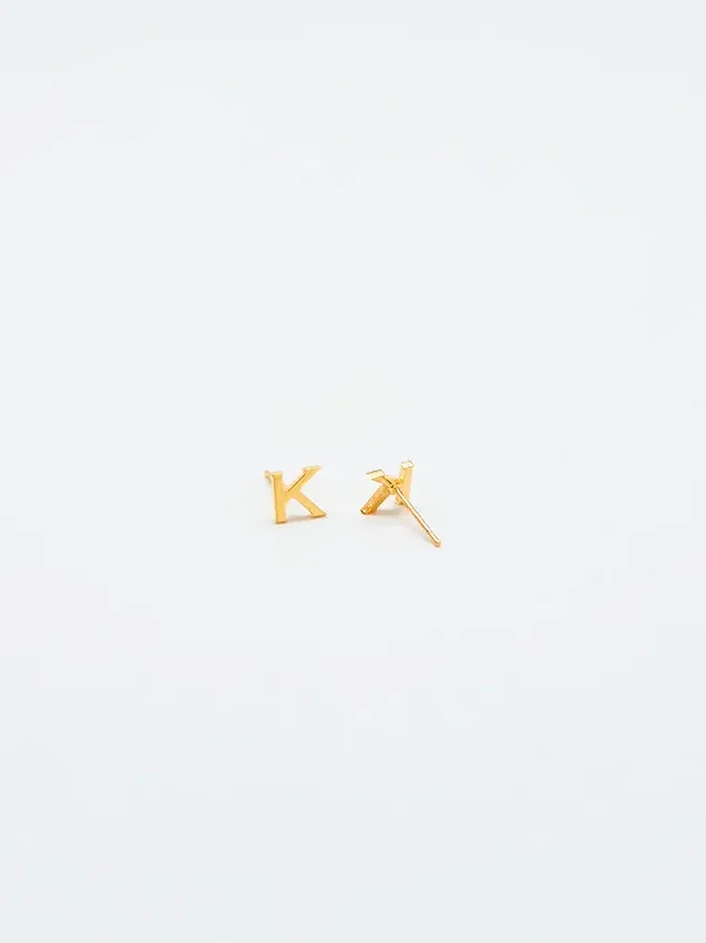 Admiral Row Gold Initial Earrings
