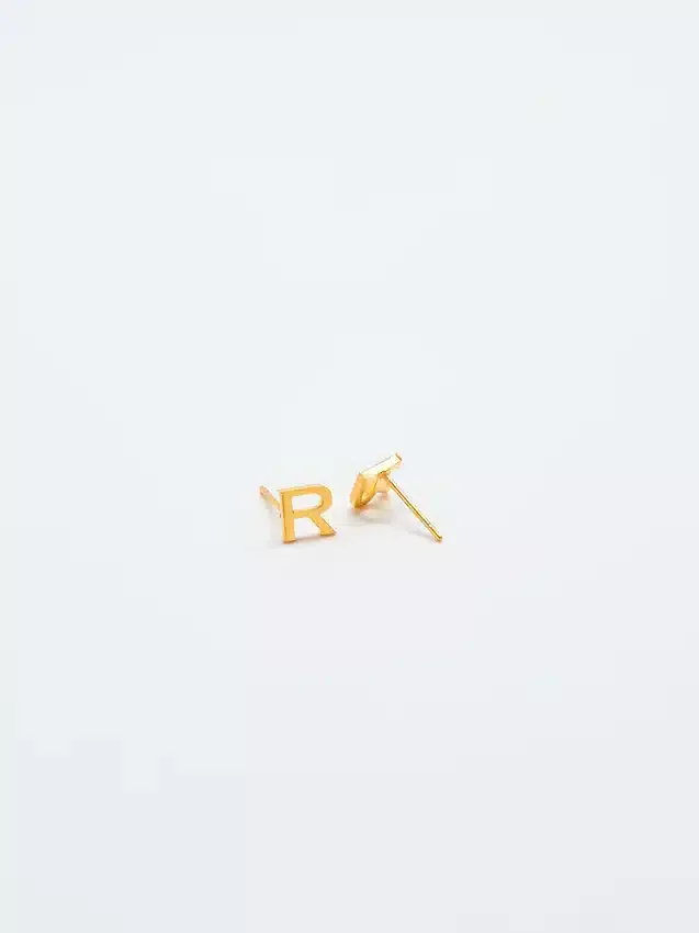 Admiral Row Gold Initial Earrings