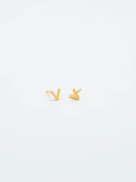 Admiral Row Gold Initial Earrings