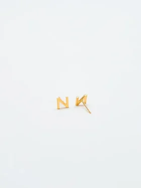 Admiral Row Gold Initial Earrings