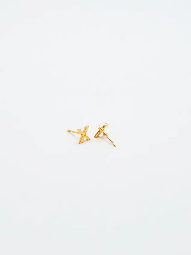 Admiral Row Gold Initial Earrings