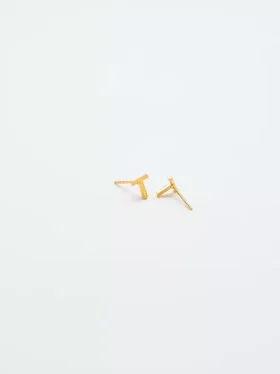 Admiral Row Gold Initial Earrings