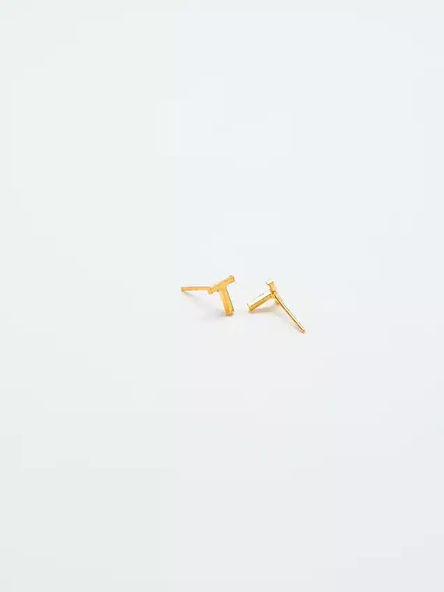 Admiral Row Gold Initial Earrings