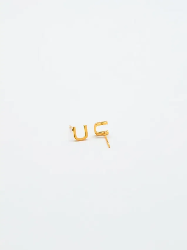 Admiral Row Gold Initial Earrings