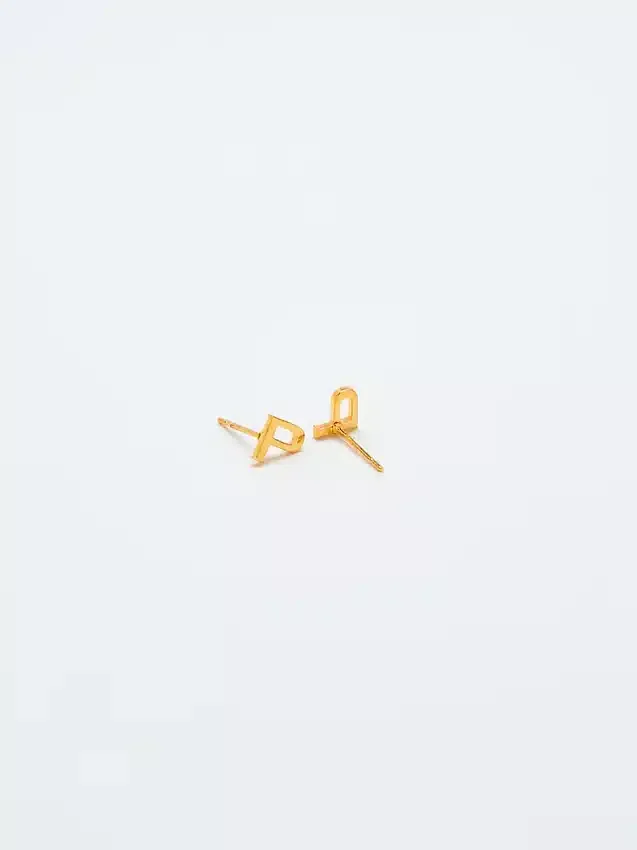 Admiral Row Gold Initial Earrings