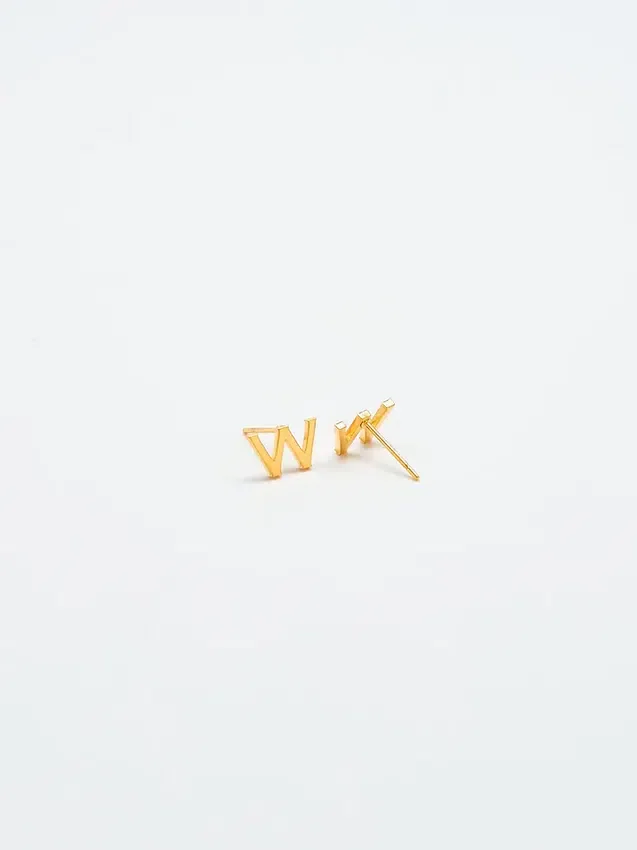 Admiral Row Gold Initial Earrings