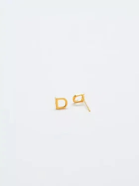 Admiral Row Gold Initial Earrings