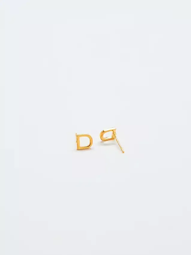 Admiral Row Gold Initial Earrings