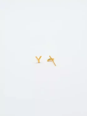Admiral Row Gold Initial Earrings