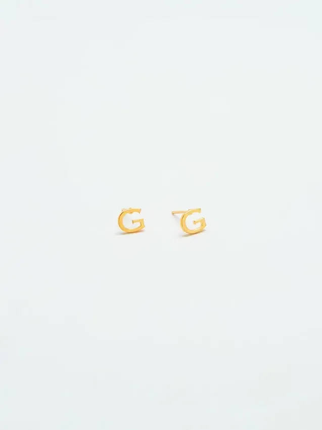 Admiral Row Gold Initial Earrings